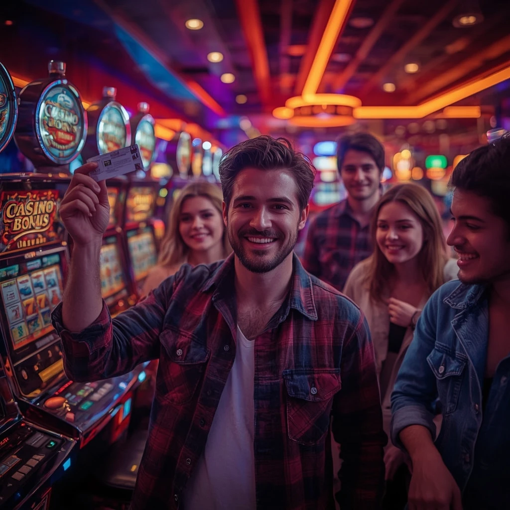 une personne tenant un bonus Casino Players Club VIP